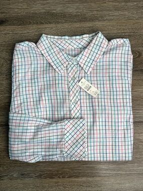 Talbots Classic Plaid Button-Front Shirt Size Small NWT
